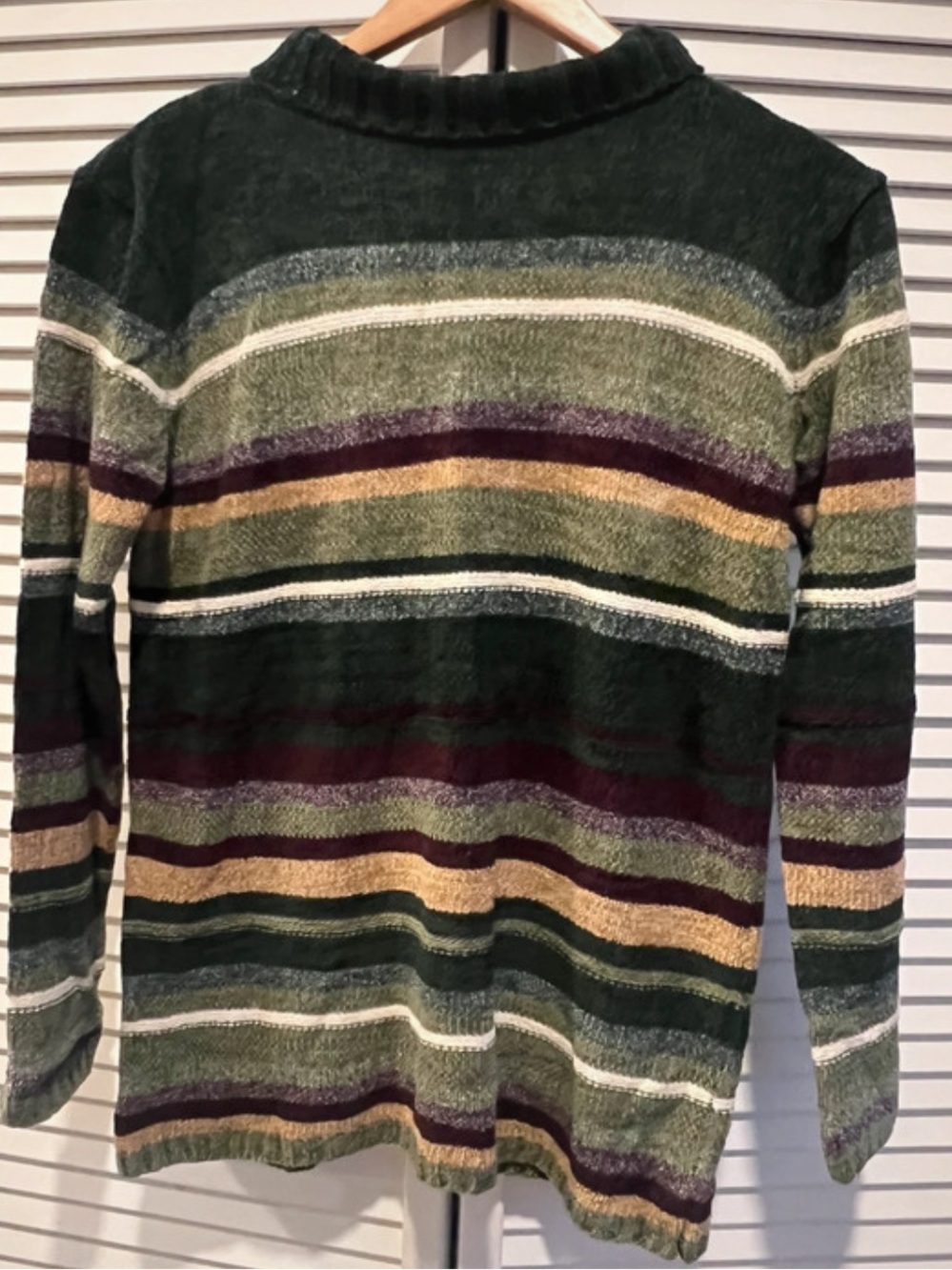 Vintage Classic Elements Striped
Knit Sweater - Earth Tone
Boho Pullover Sz S.